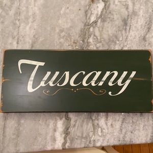Hand-Painted Green Tuscany Sign